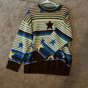 YWFG star sweater multicolor oversized